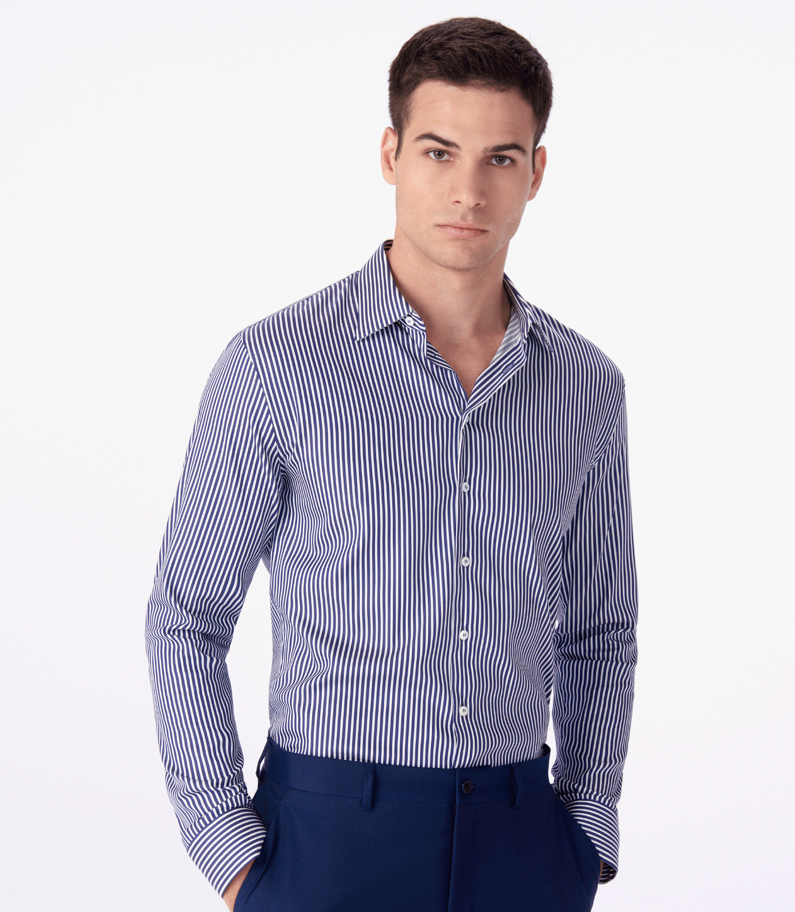 Camisa social com store listras